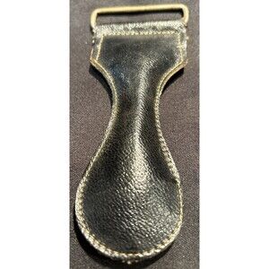 Vintage Barber Self Honing Razor Padded Strop Handle Genuine Cow Hide Leather